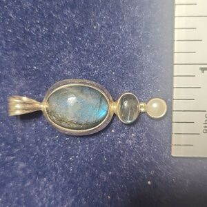 Sterling Silver and Labradorite Gemstone Pendant
